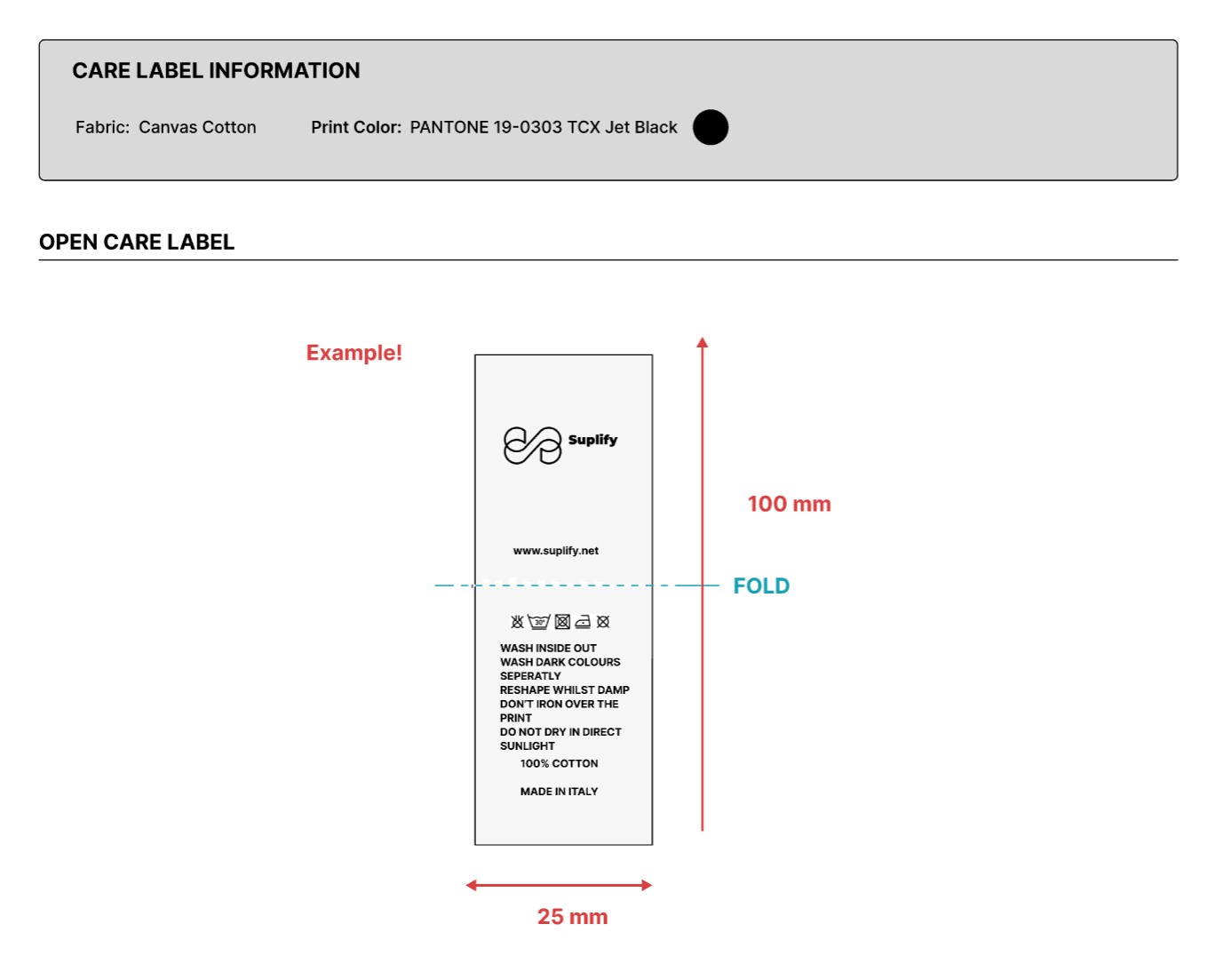 Care Label